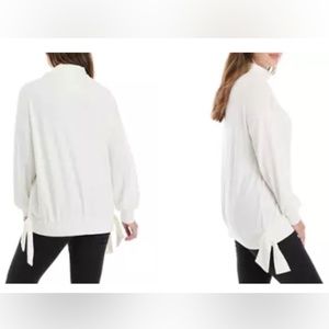 Cupio Women’s Drop Shoulder Oversized funnel Neck Pullover Shirt Size XL EUC